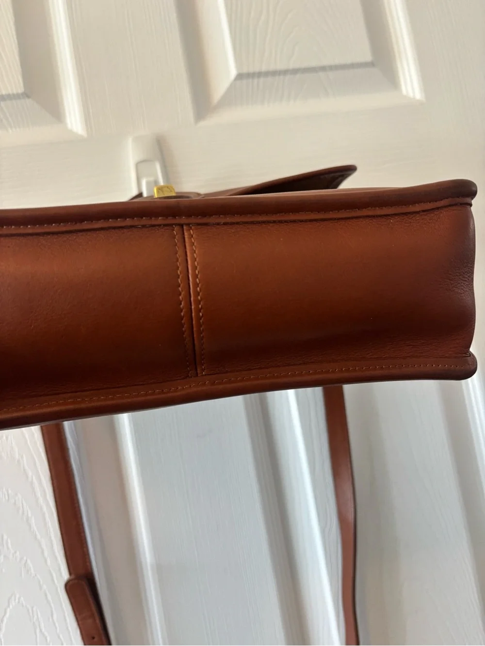 Vintage Coach Original Willis 9927 Satchel/Crossbody bag British Tan Leather - Picture 7 of 15